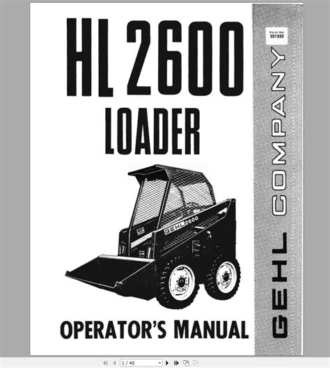 gehl 2625 skid steer operating manual|gehl hl 2600 for sale.